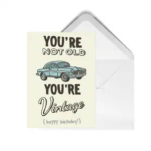 Funny Happy Birthday Father Card for Dad - 5x7 Postcard with Envelope