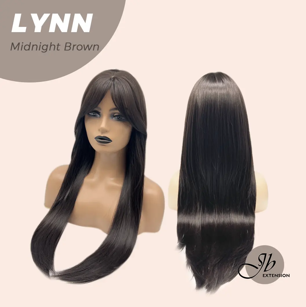 JBEXTENSION 28 Inches Long Straight Women Fashion Wig with Bangs LYNN