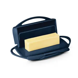Butter Dish with Attached Flip-Top Lid