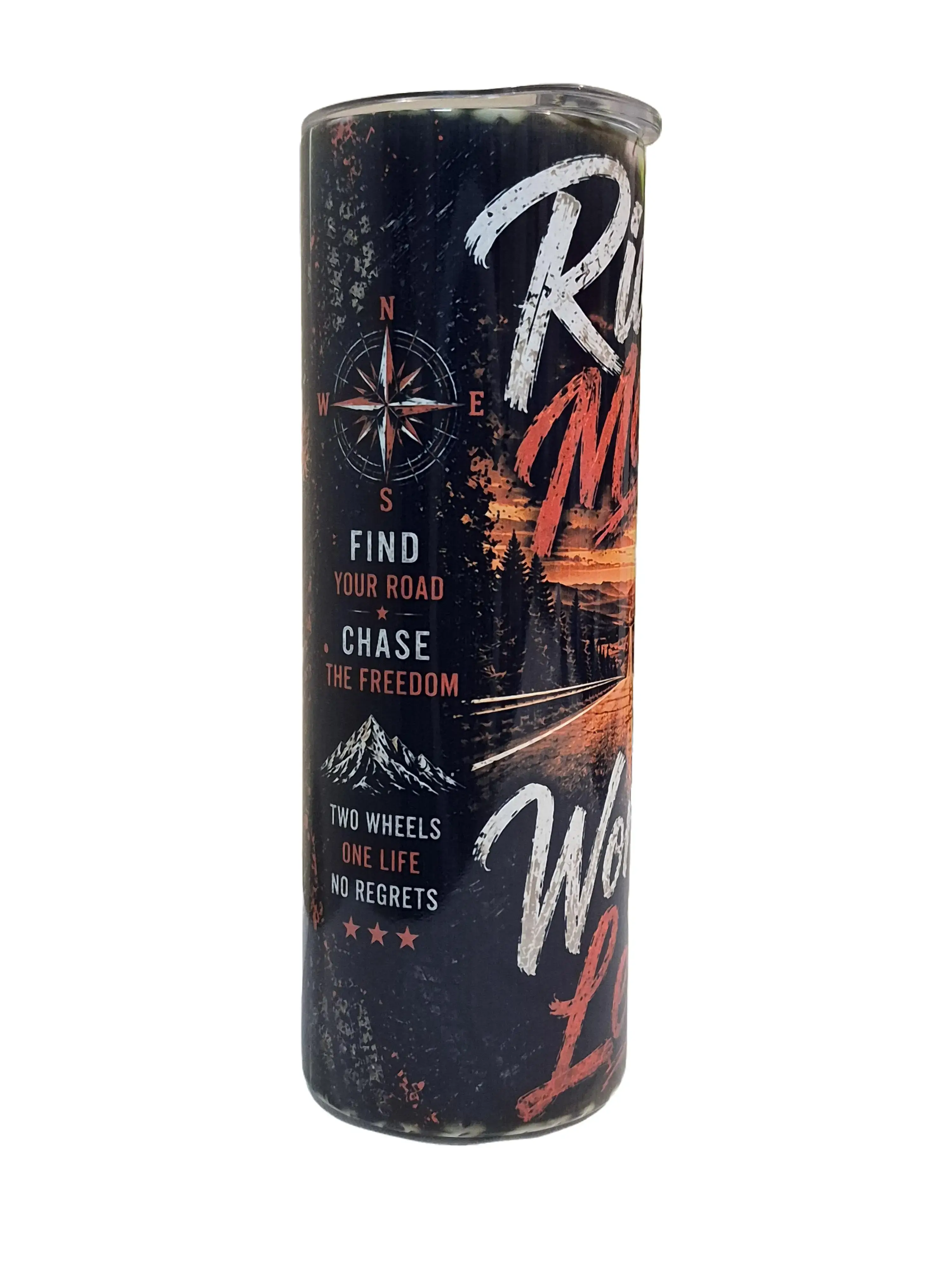 Ride More, Worry Less – Cruiser Edition | 20oz Skinny Tumbler