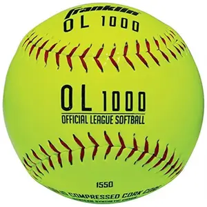 Franklin 12 in. Synthetic Softballs Yellow - Pack of 12