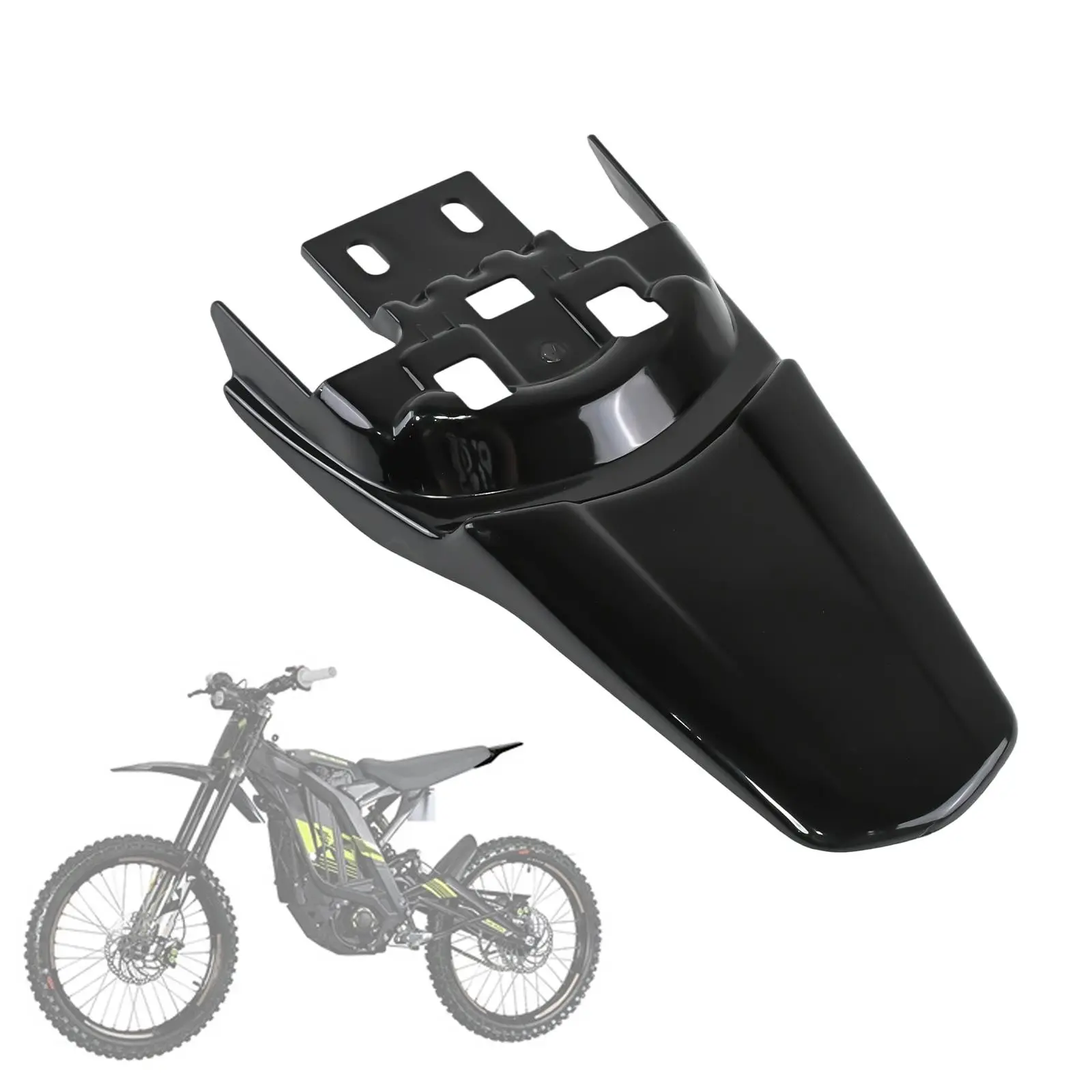 Motorcycle Rear Fender Tail Guard - Lightweight, High-Quality Material Water & Dirt Guard for Sur-Ron Light Bee X/S, Segway X160/X260 Short Back Dirt Bikes (1.94oz, 9.33x5.31x1.18 inches)