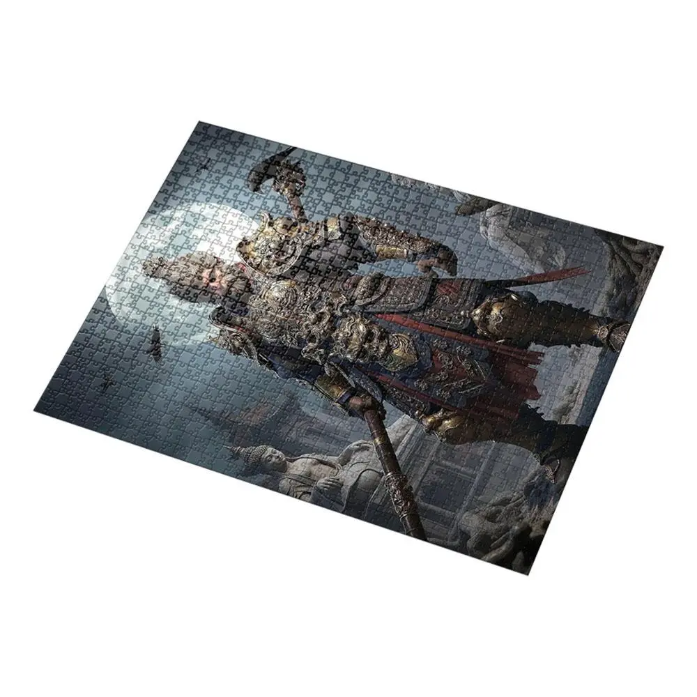 Myth Black Themed Puzzle, 128pcs/box Black Myth Goku Pattern Puzzle, Home Puzzle  Ornament, Puzzle for Beginners, Indoor Decor