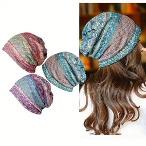 3pcs Slouchy Beanie Hat for Men/ Women, Lightweight Oversize Large Thin Cap Chemo Cap Night Sleeping Cap