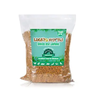 LuckyQworms 11LBS/10LBS /5LBS/20LBS/22LBS Dried Black Soldier Fly Larvae Chicken Treats, Dried BSFL Meal Worms for Chickens Hens Bluebirds Hamsters Turtles Fish Hedgehogs High Protein Pourltry Worms Pet Food for Reptile Rodent Daily Feed Treats
