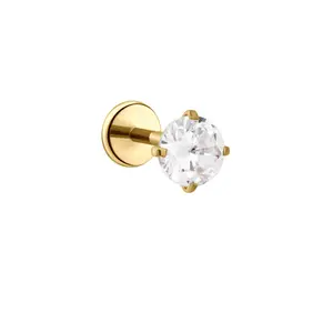 Solitaire 4mm Flat Back Stud
