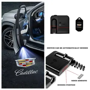 4-Pack HD Car Door Welcome Lights LED Logo Projector Lights, Compatible with Cadillac CT5, CT6, XT4, XT5, XT6, ATS, XTS, SRX, LYRIQ