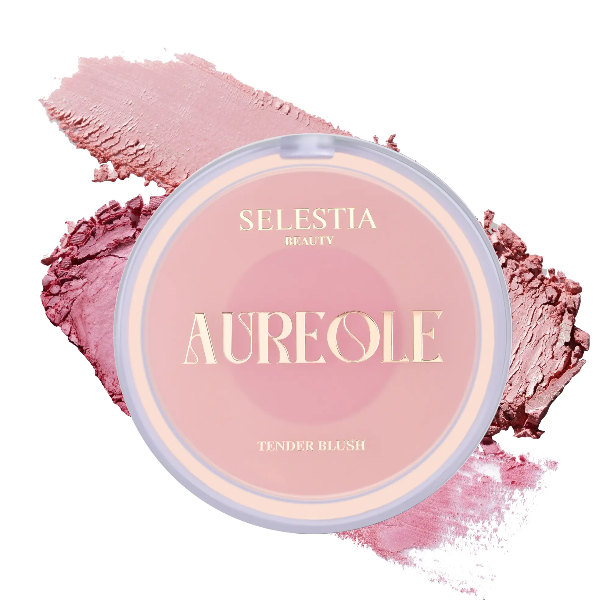 SELESTIA BEAUTY Blush Duo Aureole - High Pigmented Pink Blush for Cheeks - Blush Powder with Matte Finish - Easy-to-Blend Texture