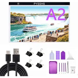 Large A2 LED Light Pad for Diamond Art Painting & Tracing USB-Powered Light Board with 3 Brightness Levels Includes Clips & Painting DIY Tools Kit