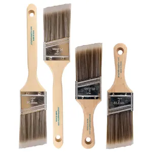 Vermeer Paint Brushes 4-Pack Angle Brushes in Assorted Sizes for All Latex and Oil Paints & Stains - Home Improvement - Interior & Exterior Use