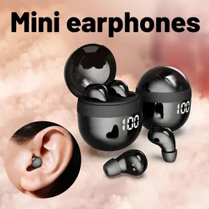 MSHUKCOE Invisible Mini Earbuds Wireless Bluetooth, Low Profile Micro Smallest Tiny Discreet Hidden Earbuds for Work, Small Headphones, Invisible Sleep Wireless Earphone IPX5 Waterproof for Small Ear Canals