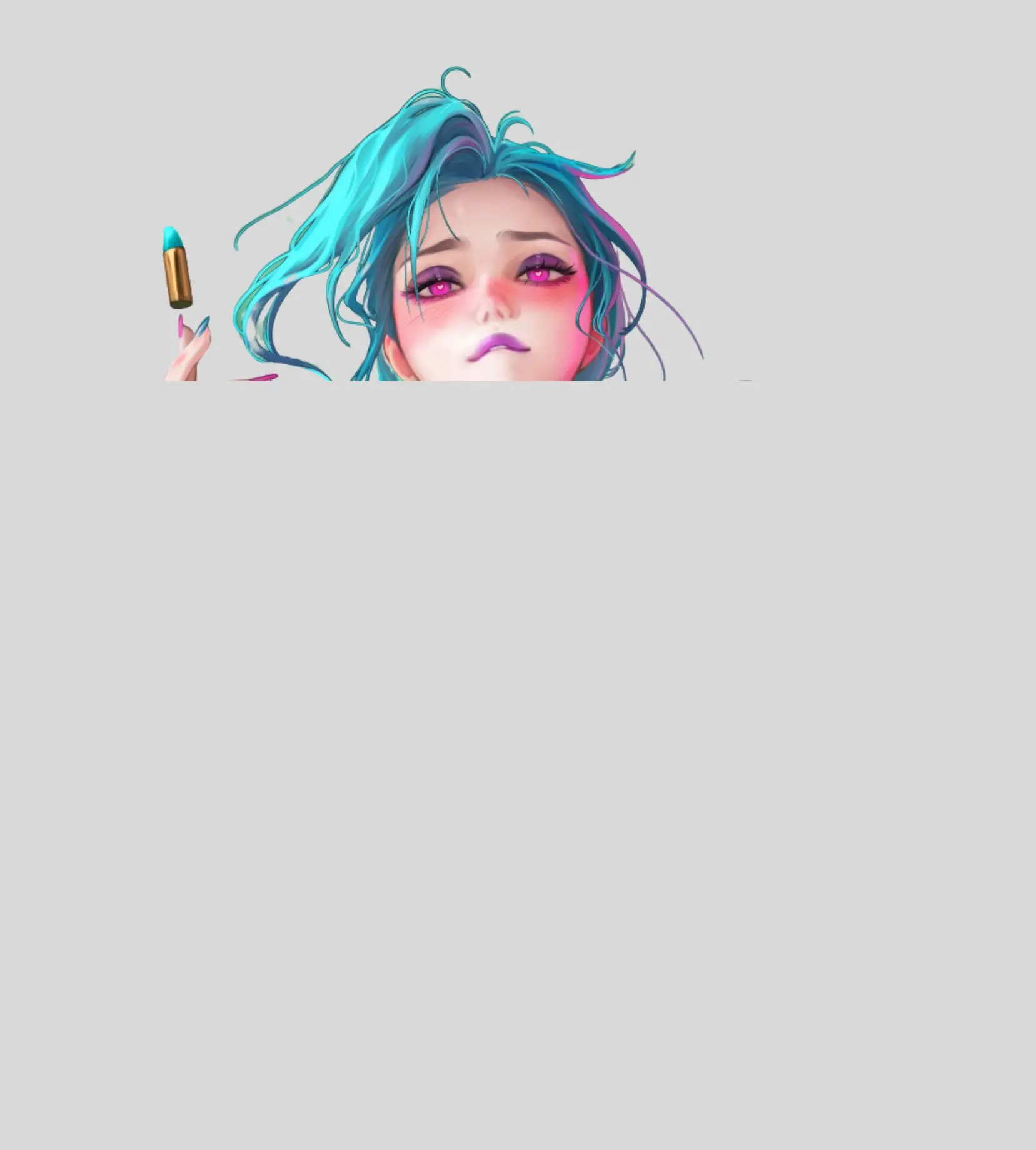 Jinx Anime Sticker Cute Aesthetic Vinyl Decal For Laptop Water Bottle Waterproof Steampunk MOBA Game Merch Fan Gift