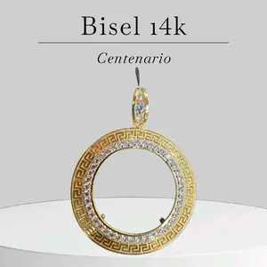 14k Bisel centenario Cz