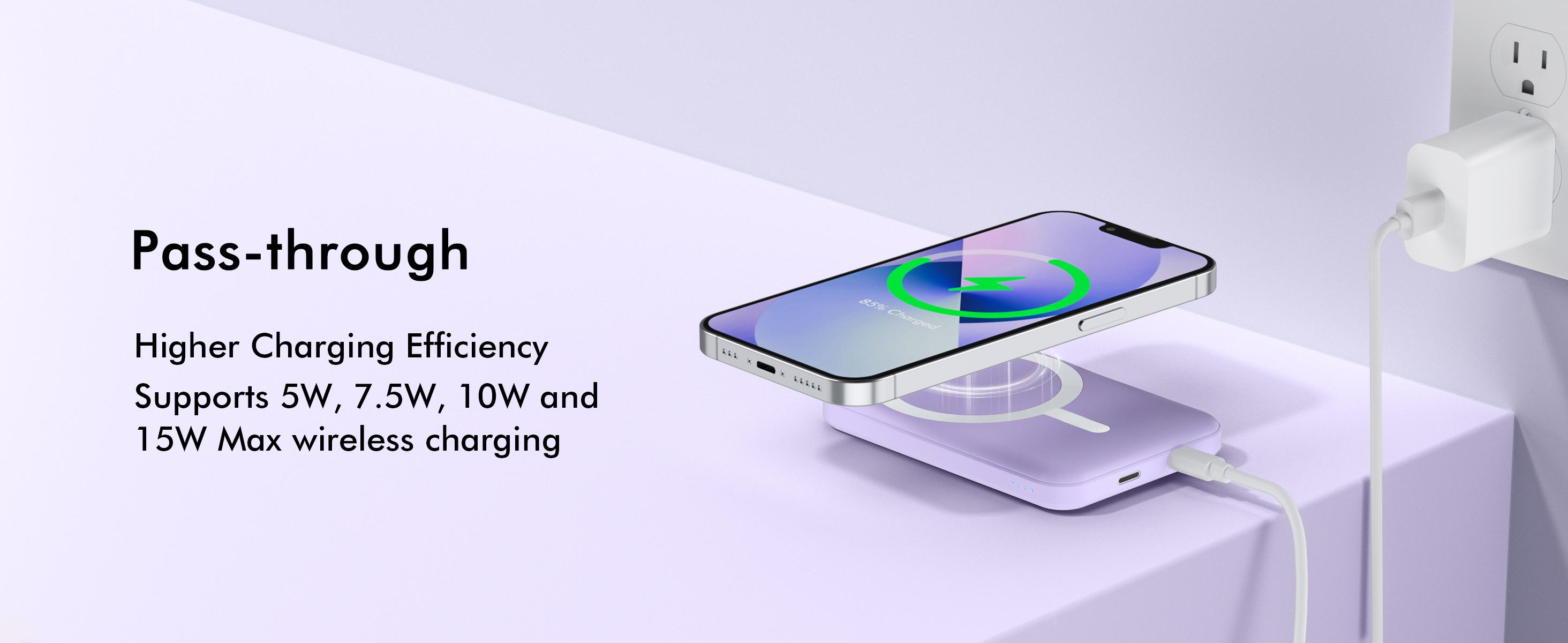 power bank portable charger power bank power bank charger magnetic power bank 5000mAh Magnetic Power Bank MagSafe Wireless Fast Charger for iPhone 12–17 Pro/Pro Max, Compact Portable Battery Pack lithium ion travel essential usb type