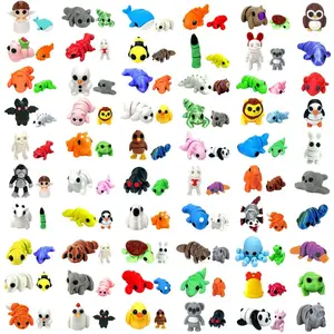 10/20/30 Pcs Mini 3D Printed Animal Figurines Set, Flexible Articulated Fidget Toys,Surprise 3D Printed Animals Cute Desk Decor, Party Favors, Classroom Rewards