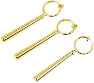 Roronoa Zoro Earrings Clip On- Gold Anime Costume Cosplay Earrings - Figure Earrings For Anime Lovers