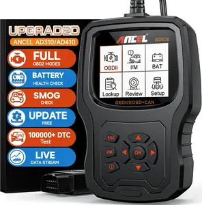 ANCEL AD530 OBD2 Scanner – Check Engine Code Reader with Battery Test & Live Data, Full OBD2 Scan Tool to Read & Clear Fault Codes (1996+ Cars)