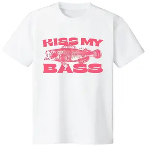 Kiss My Bass Vintage Style Fishing T-Shirt, Fisher Graphic Shirt Pink Design Limited Edition Menswear Birthday Christmas Day Menswear Birthday