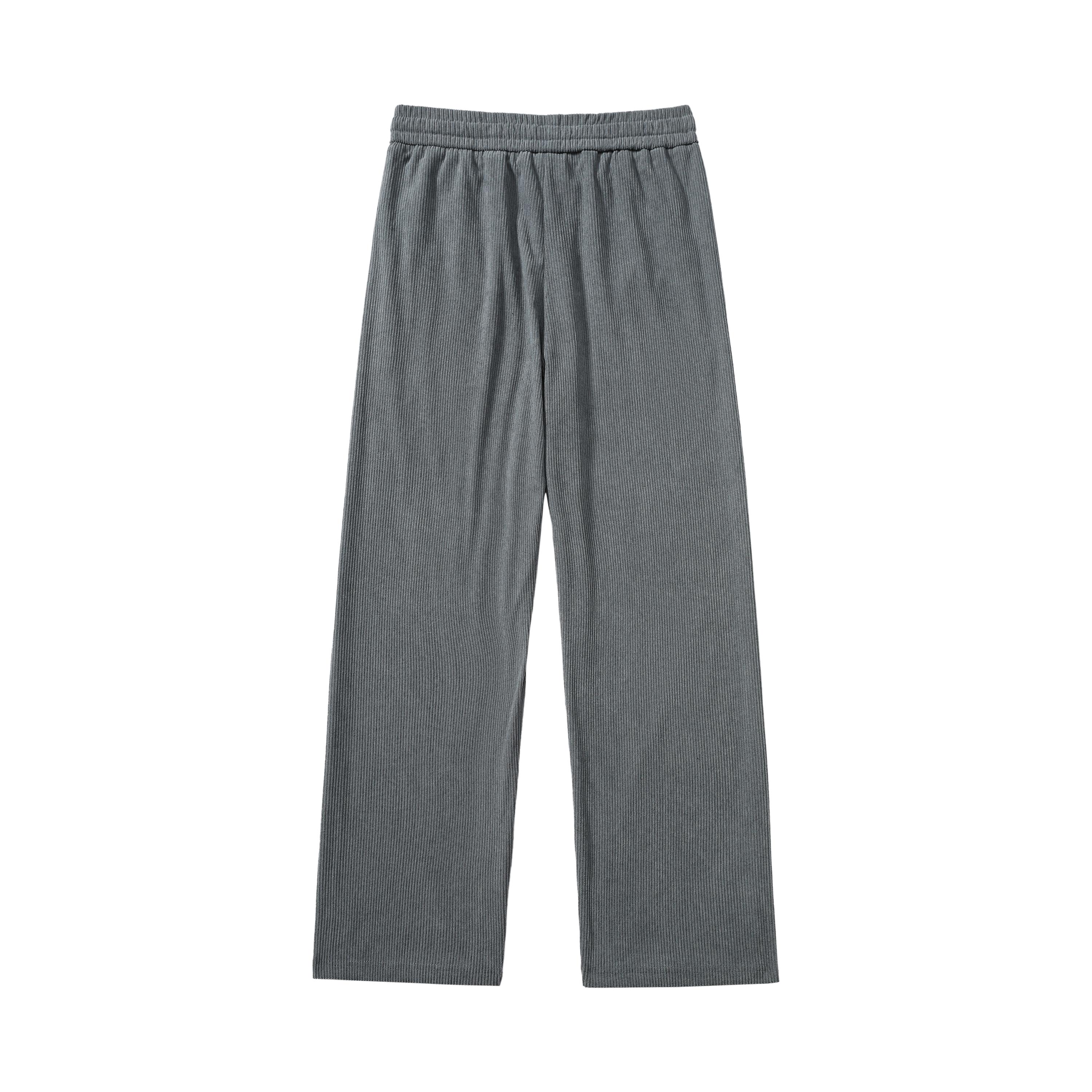 Men’s corduroy casual pants, loose straight fit, breathable, minimalist retro style, versatile for spring and autumn