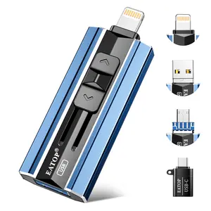 EATOP Flash Drives Intended for iPhone, Memory Stick Storage for Photos and Videos, USB External Memory Storage Flash Drive Compatible with iPhone iPad Android and Computers
