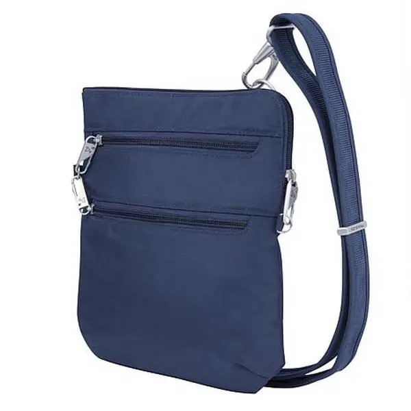 Travelon Classic Anti-Theft Slim Double Zip Crossbody Travelon Classic Anti-Theft Slim Double Zip Crossbody