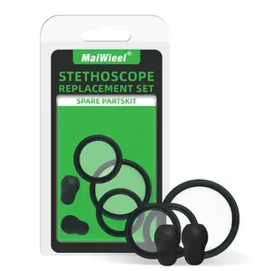 MaiWieel Stethoscope Spare Parts Kit – Compatible with 3M Littmann Stethoscope Accessories Includes Replacement Eartips, Adult & Pediatric Diaphragms 40016 Silicone Bell Sleeve