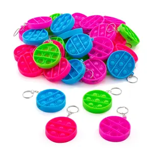 2 1/2" Bulk 144 Pc. Mini Round Lotsa Pops Pop Fidget Toy Keychains