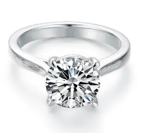 [TW] "Wedding Invitation" 3 Carats 925 Sterling Sliver Synthetic Moissanite Ring Combo (KD487)