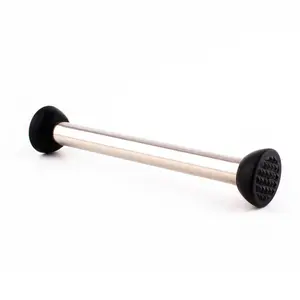 BarConic® Double Head Muddler, Stainless Steel Bar Utensils for Cocktails