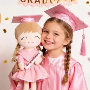 Gloveleya Graduation Doll Class of 2026  Preschool Kindergarten Milestone Gift for Girls, 16" Soft Plush Graduation Doll with Gift Bag Graduation gift for children Summervibes