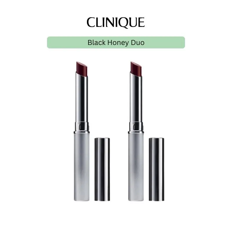 [Clinique] Almost Lipstick Honey Duo, 3 Iconic Shades Black Honey, Pink, and Nude Honey | Sheer + Lightweight