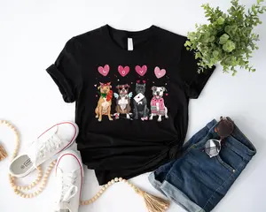 [Sale off up to 50%] Valentine dog shirt, Pitbull shirt, Pitbull mom shirt, valentine tshirt, dog valentine costumes, Animal Lover Gift, Xoxo, Graphic Streetwear T-shirt