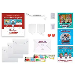 Crafts & Sewing Diamond Art Club 3-Card Holiday Kit