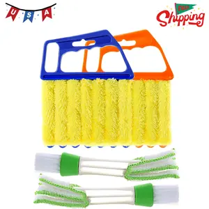 4Pcs Window Venetian Blind Cleaner Duster Tool,Washable 7 Fingers