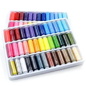 YOKOMA 39 Pcs 109 Yard Mixed Colors Polyester Spool Sewing Thread for Hand Machine