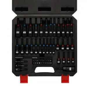 CASOMAN 55-Piece Magnetic Nut Driver Set for Impact Drill Deep & Shallow Metric & SAE Includes Screwdriver Bits Bit Extension Bar Socket Adapters & Wing Nut Driver Tool Box #TikTokShopBlackFriday