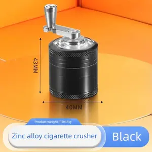 1PC Portable multi-specification 40mm zinc alloy cigarette grinder with rocker