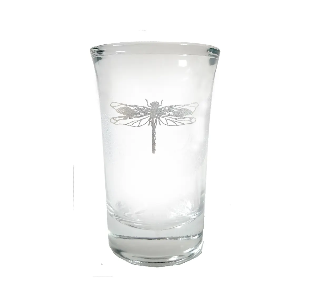 1.5 oz Dragonfly Engraved Shot Glass