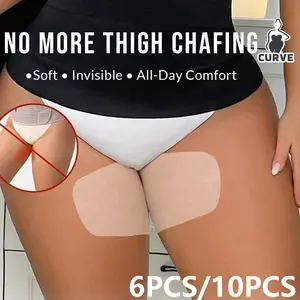 Disposable Non-Woven Thigh Friction Pad, Friction Protection, Thigh Chafing, Large Size, Soft Breathable, Invisible Sweat Barrier, Unisex, Ideal for Summer, Outdoor, Travel, Running, Hiking, Fitness, Daily Wear