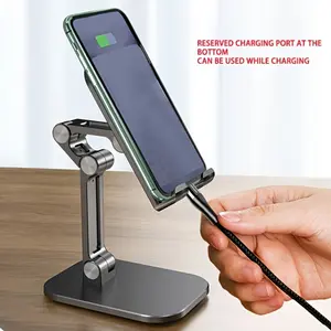 Portable And Adjustable Desktop Phone Stand, Phone Holder Design, Suitable for Smartphones And Ipads Ranging from 4.7 to 10 Inches.