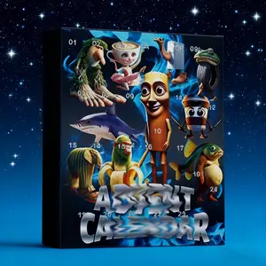 24pcs Italian Brainrot Advent Calendar Set, Featuring Tung Tung Sahur & Tralalero Characters, Perfect Christmas Gift for Kids Variety Box