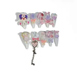 Voileedenails-FJ12 Press On Nails - Long or Short Nails Available in Various Colors and Styles