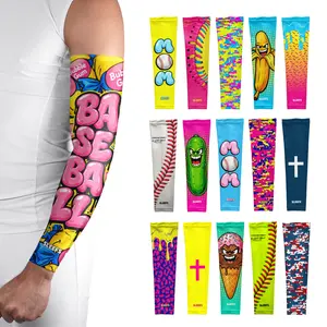 SLEEFS Baseball Collection Arm Sleeve - Premium Nylon & Spandex Compression Sleeves with UV Protection for Adult & Youth Sizes - Durable & Breathable Sports Gear