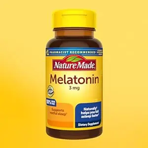 Nature Made Melatonin 3mg Tablets, 100% Drug Free Sleep Aid for Adults, 240 Tablets, 240 Day Supply Dietary