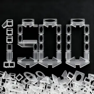 1500 Pieces Per Pack Tile Leveling Spacer, Professional Tile Positioning Tool, 1.5mm Thick PP Material for Easy Installation
