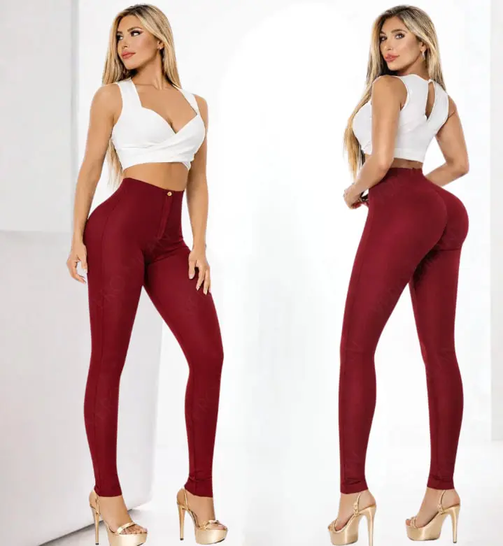 Colombian Skinny Fit Leggings with Built-In Support Panel