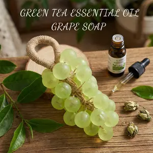 Green Tea Essential Oil Handmade  Grape Soap - 6 in 1 Fresh Skincare & Daily Care Essential