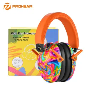 PROHEAR Kids Ear Protection for Ages 3–12, 25dB hearing Noise Reduction Earmuffs for Airplane Travel Sleep Concerts, Adjustable Headband, Cute Multicolor Designs Ear Protectors Children