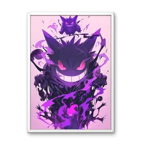 Gengar Fan Art Poster, Japanese Style Legendary Anime Art, Unframed Wall Art, Home Decor, Bedroom Display