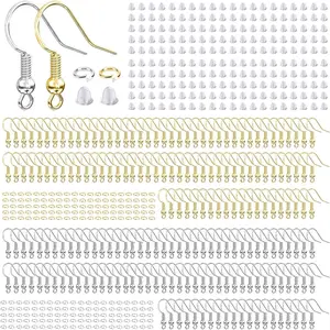 Earring Hooks, 600 count Earring Making Supplies Kit with Earring Hooks, Jump Rings and Earring Backs for  Making ( and )